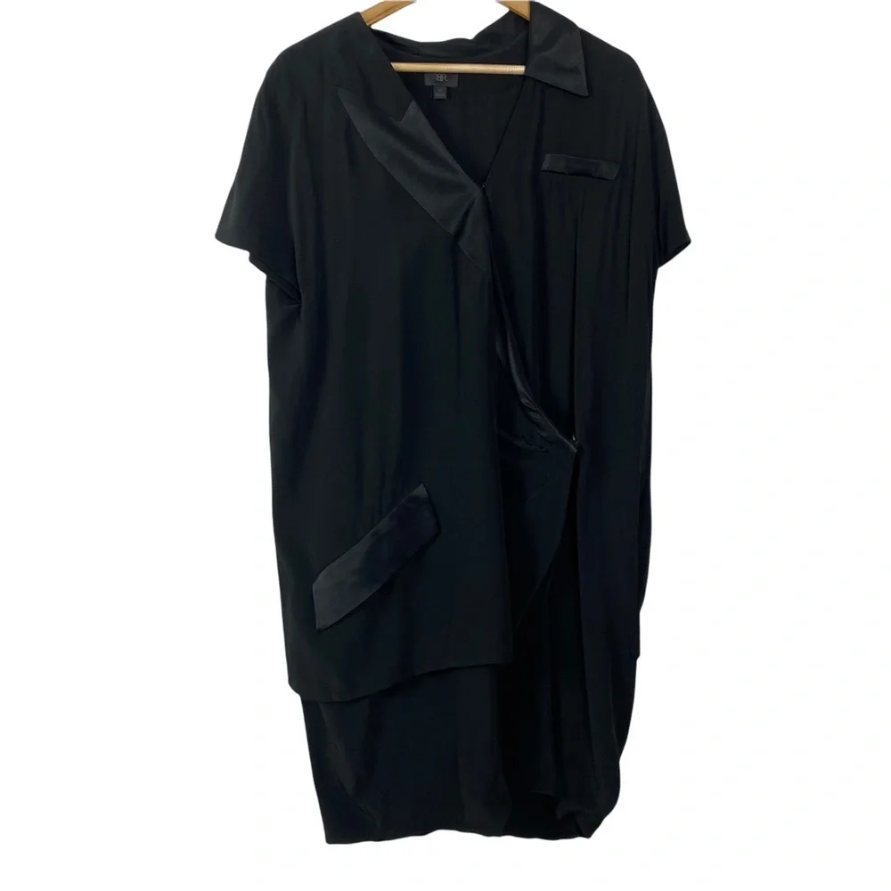 BR Banana republic dress black lagen look dress layered size 12 casual dress - Picture 2 of 11